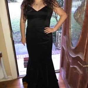 White House Black Market - Black strapless gown